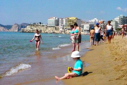 Disfrutando de la playa.